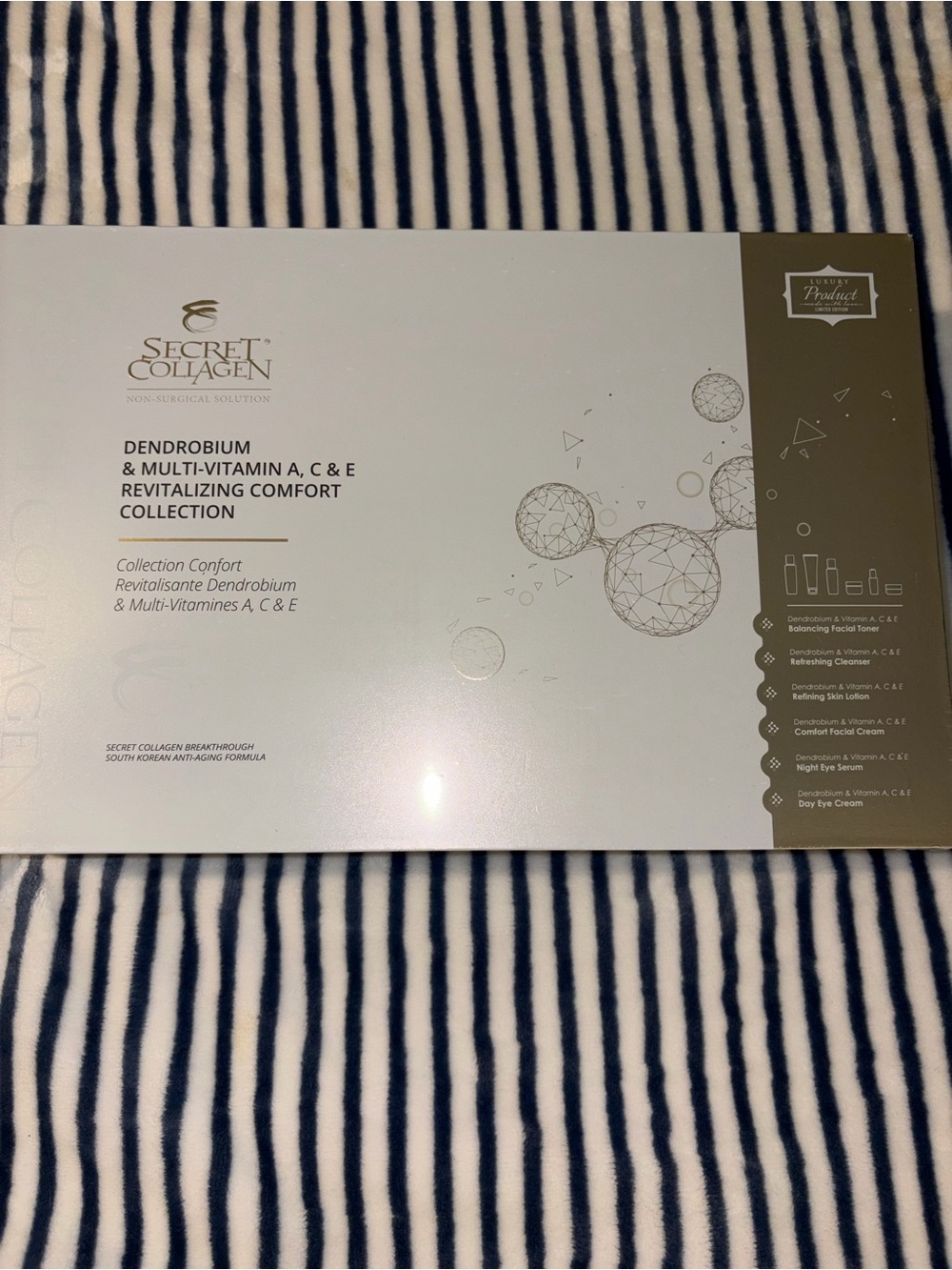 BRAND NEW Dendrobium & Multi-Vitamin Revitalizing Comfort Set - White & Gold